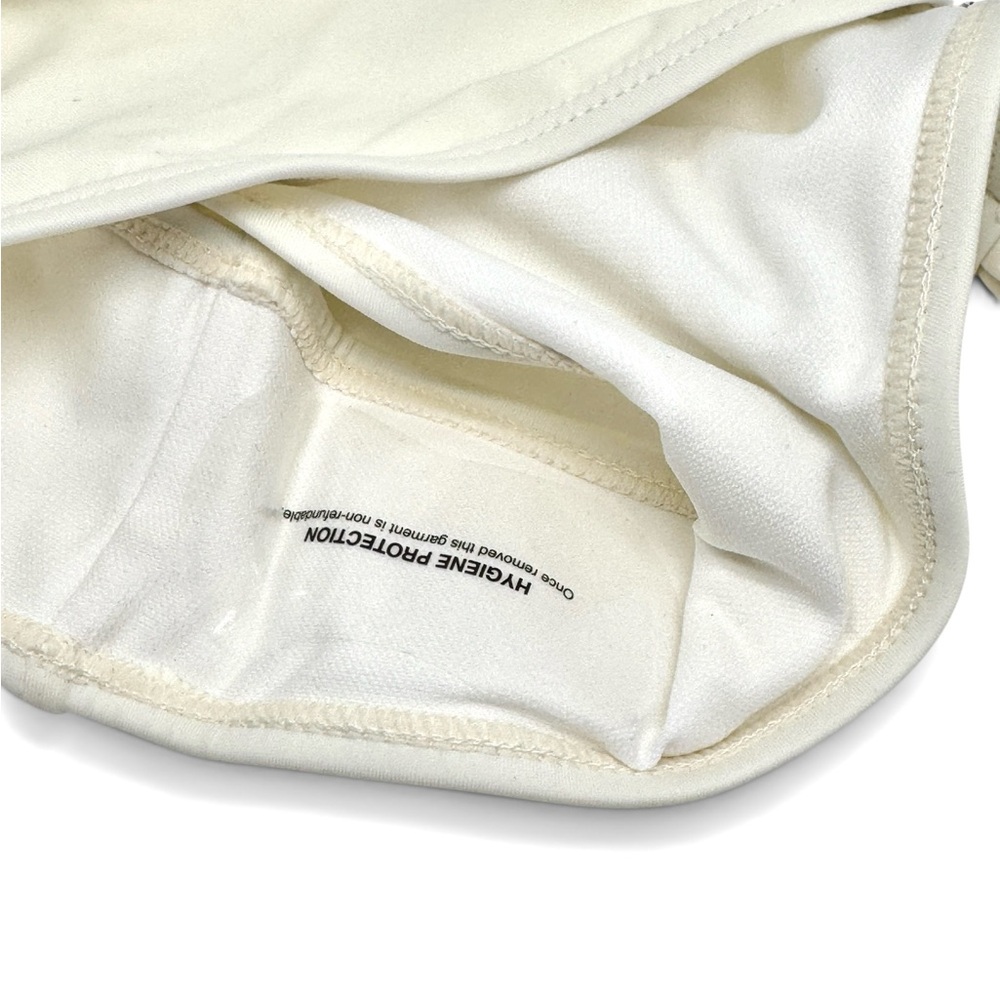 PrettyLittleThing Cream Ruched Tanga Bikini Bottom Size 6 - Picture 6 of 7